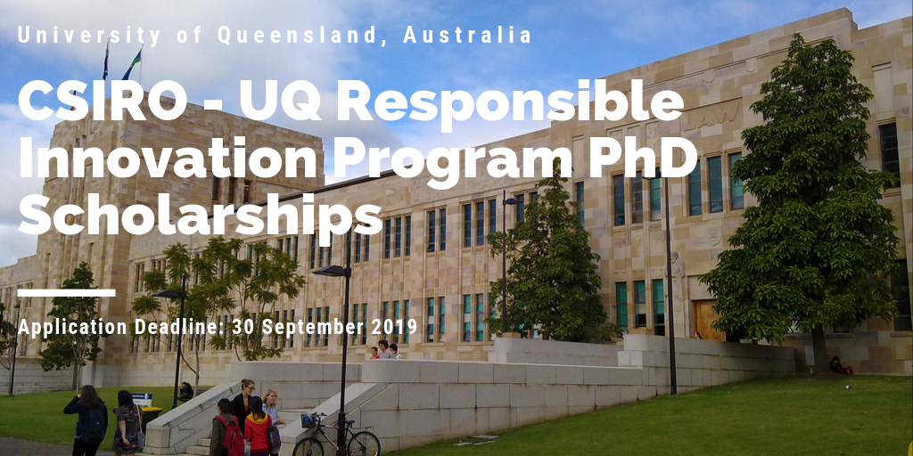 University of Queensland CSIRO PhD Scholarships for International students in Australia