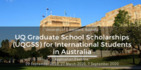 University of Queensland Graduate School Scholarships (UQGSS) for International Students in Australia
