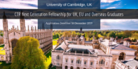 University of Cambridge CTR Next Generation Fellowship for UK, EU and Overseas Graduates