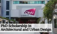 City University of Hong Kong International PhD Scholarship in Architectural and Urban Design