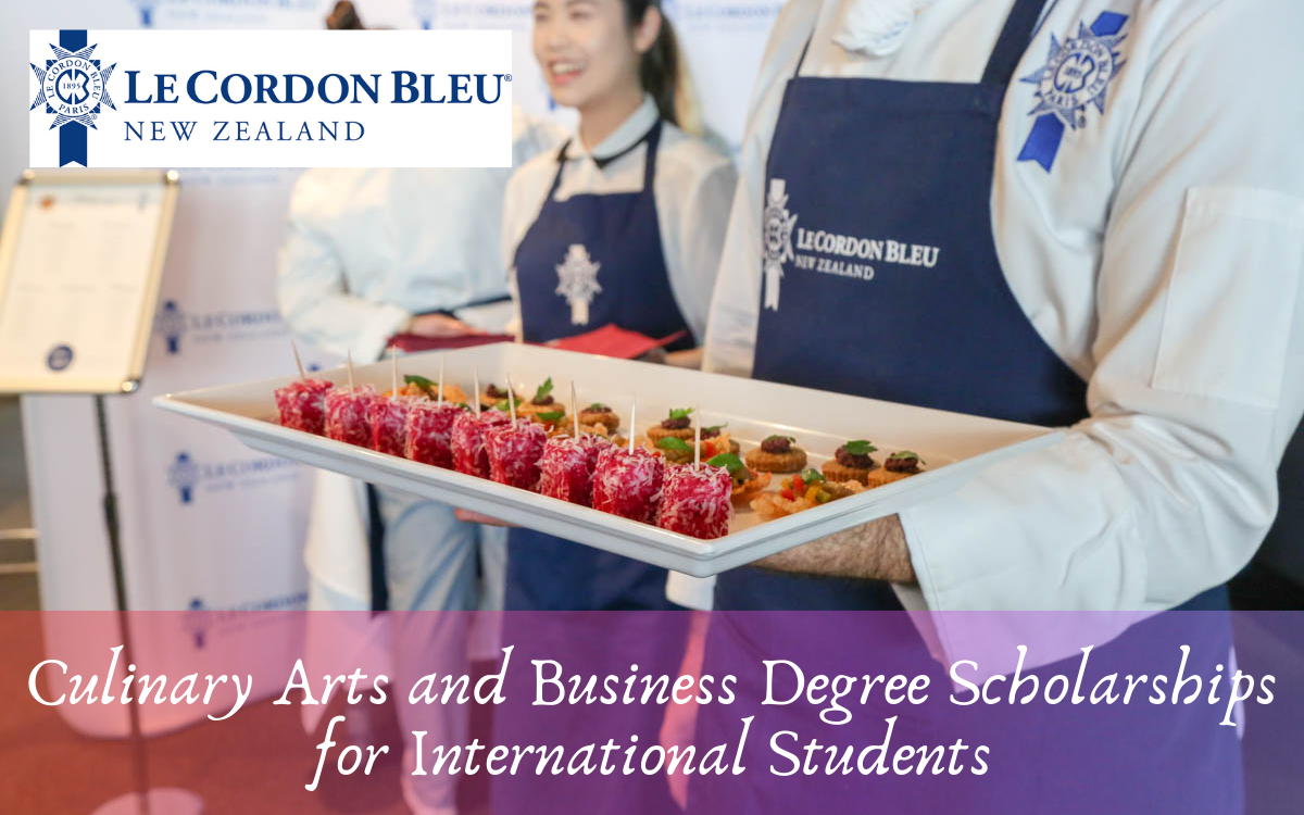 Culinary Arts and Business Degree Scholarships for International