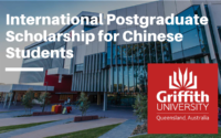 Griffith University International Postgraduate Scholarship for Chinese Students