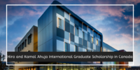 Hira and Kamal Ahuja International Graduate Scholarship in Canada