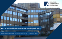 Konrad-Adenauer-Stiftung Scholarships for International Applicants in Germany, 2020