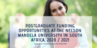 Postgraduate Funding Opportunities at the Nelson Mandela University in South Africa, 2020 / 2021