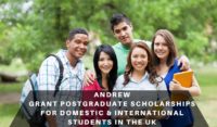 Andrew Grant Postgraduate Scholarships for Domestic & International Students in the UK