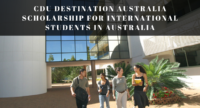 CDU Destination Australia Scholarship for International Students in Australia