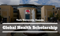 Global Health Scholarship for Domestic and International Students at York University, Canada