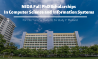 NIDA Full PhD International Scholarships in Computer Science and Information Systems in Thailand