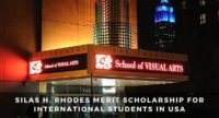 Silas H. Rhodes Merit Scholarship for International Students at School of Visual Arts in the USA