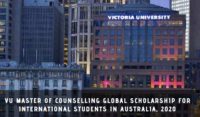 VU Master of Counselling Global Scholarship for International Students in Australia, 2020