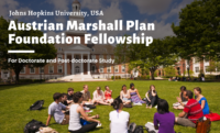 Austrian Marshall Plan Foundation Fellowship at Johns Hopkins University, USA