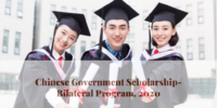 Chinese Government Scholarship-Bilateral Program, 2020