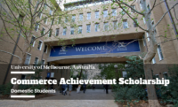 Commerce Achievement Scholarship at University of Melbourne, Australia