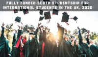 Fully Funded SCDTP Studentship for International Students in the UK, 2020