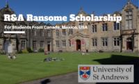 R&A Ransome Scholarship for Students from Canada, Mexico, USA at University of St Andrews, UK