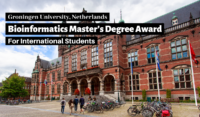 International Bioinformatics Master’s Degree Award at Groningen University in Netherlands, 2020