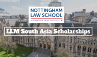 Nottingham Law School LLM South Asia Scholarships in the UK