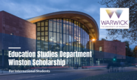 University Warwick Education Studies Department Winston Scholarship in the UK