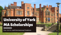 University of York MA Scholarship for UK/EU and International Students