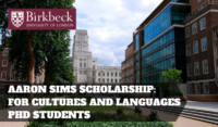 Birkbeck University of London Aaron Sims funding for UK and EU Students
