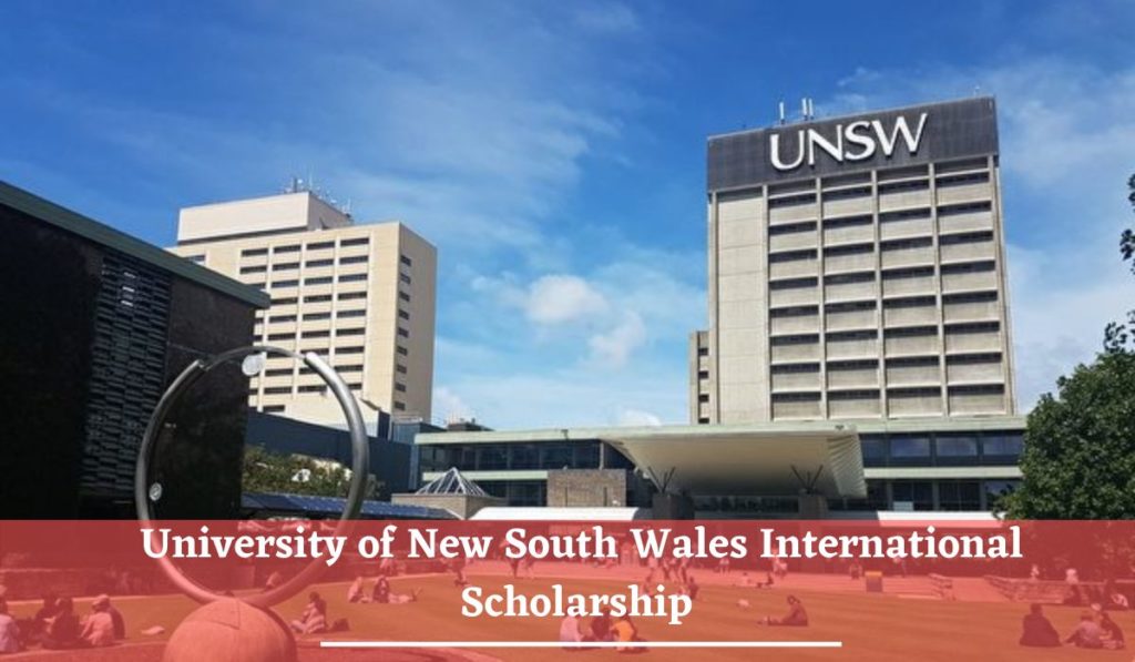 International Scholarship at University of New South Wales in Australia, 2020