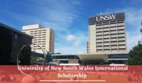 International Scholarship at University of New South Wales in Australia, 2020