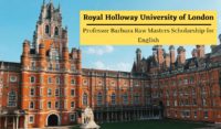 Royal Holloway Professor Barbara Raw Masters funding for English
