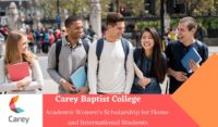 Carey Baptist College Academic Women’s funding for Home and International Students