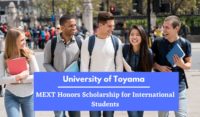 University of Toyama MEXT Honors Scholarship for International Students in Japan