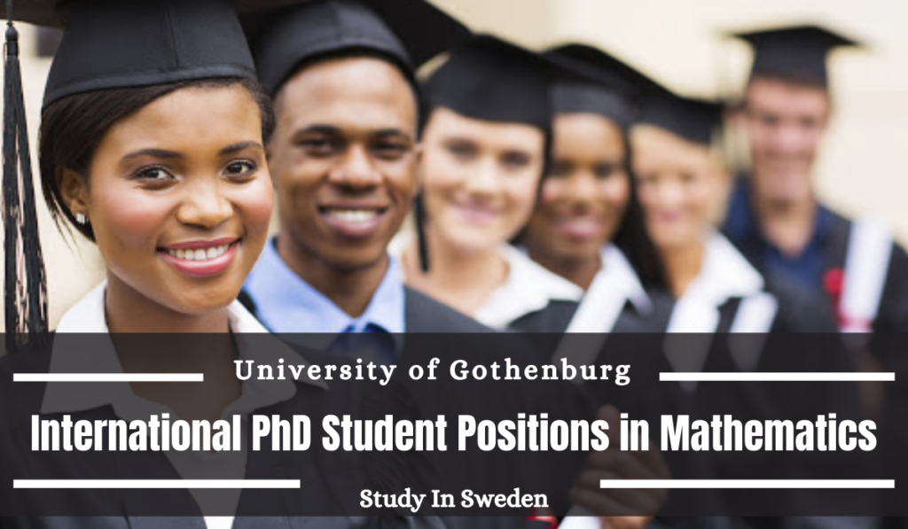International PhD Student Positions in Mathematics, Sweden