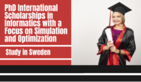 PhD international awards in Informatics with a Focus on Simulation and Optimization, Sweden
