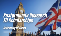 Postgraduate Research EU Scholarships at University of Essex. UK