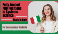 Fully-funded PhD Positions in Systems Science for International Students, Italy