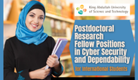 Postdoctoral Research Fellow Positions in Cyber Security and Dependability, Saudi Arabia 2022