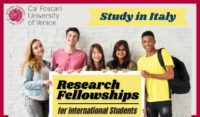 Research Fellowships in Relative to the Scientific Areas of Interest, Italy