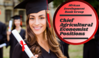 Chief Agricultural Economist Positions at African Development Bank Group