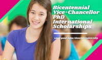 Bicentennial Vice-Chancellor PhD international awards in UK