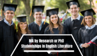 MA by Research or PhD Studentships In English Literature at University of Gloucestershire, UK