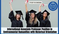International Associate Professor Position in Environmental Humanities with Historical Orientation, Sweden
