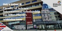 Faculty of Science International Scholarship for MRes Physics at University of Strathclyde, UK (1)