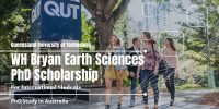 WH Bryan Earth Sciences PhD funding for International Students at Queensland University of Technology, Australia