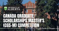 Canada Graduate Scholarships Master's (CGS-M) Competition at the University of Alberta, Canada.