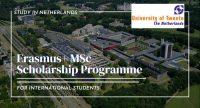 Erasmus+ MSc Scholarship Programme for International Students at University of Twente, Netherland