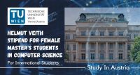 Helmut Veith Stipend for International Female Master's Students in Computer Science in Austria