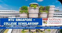 College Scholarship for International Students at Nanyang Technological University, Singapore