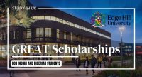 Edge Hill University GREAT Scholarships for Indian and Nigerian Students.