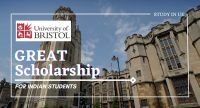 GREAT Scholarship for Indian Students at University of Bristol, UK