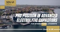 PhD Position in Advanced Electrolytic Capacitors at University of Southern Denmark.
