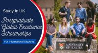 Postgraduate Global Excellence Scholarships at University of Exeter, UK